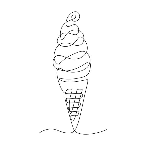 stożek do lodów - wafer waffle isolated food stock illustrations