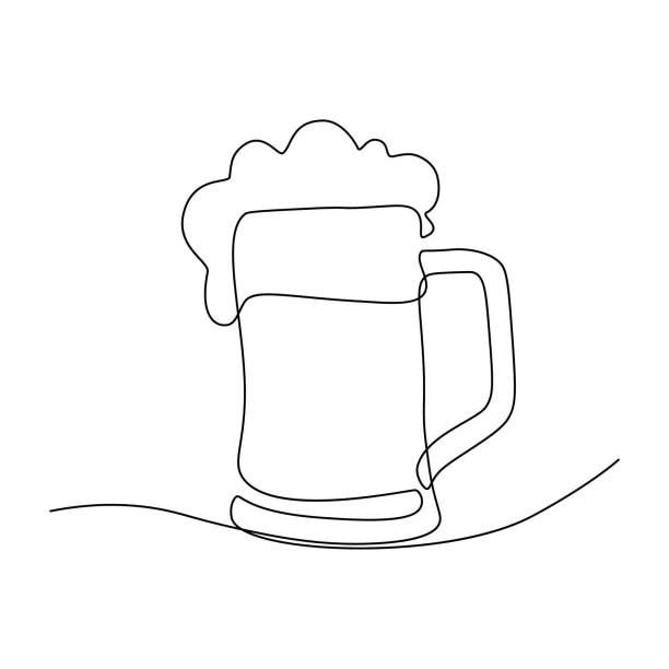 illustrations, cliparts, dessins animés et icônes de tasse de bière - liquid refreshment drink beer glass