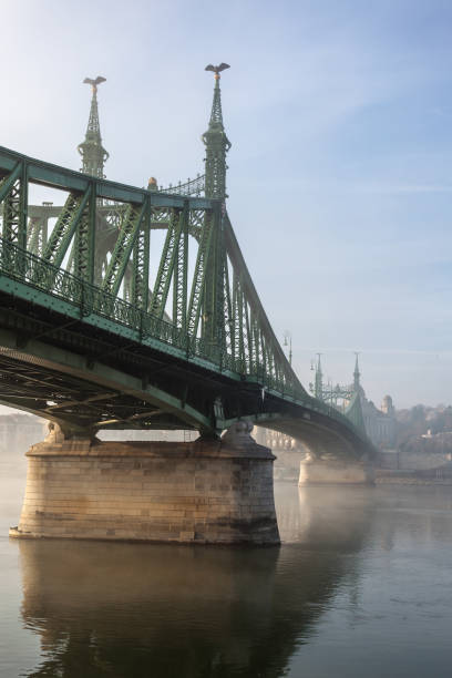 istock The Liberty Bridge in Budapest in Hungary, it connects Buda and Pest cities  across the  Danube river. shortest bridge in Budapest city. 1191913708
