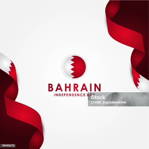 Bahrain Independence Day Vector Design Template Stock Illustration - Download Image Now - Bahrain, Holiday - Event, National Holiday