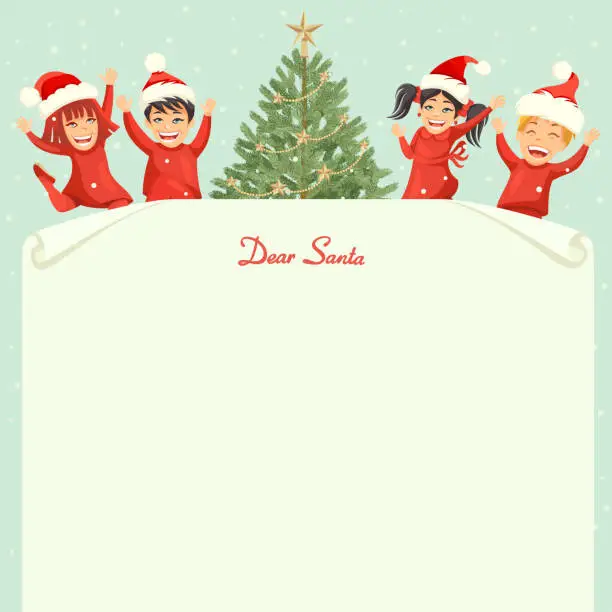 Vector illustration of Letter for Santa Claus