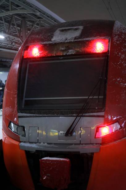 istock Railway train expects passengers to land at station winter night 1191918551