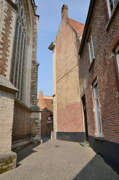 istock Medieval alley in Brugge 1191922428