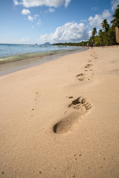 istock footprints on the beach - Martinique 1191924682
