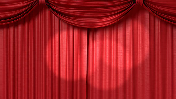 istock closed red curtain with spotlights 119192472