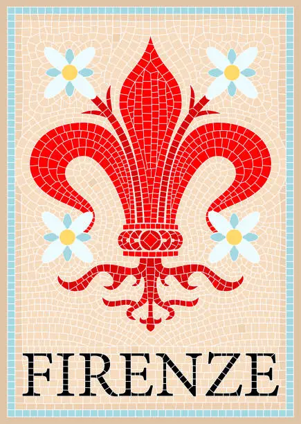 Vector illustration of Coat of arms of Florence