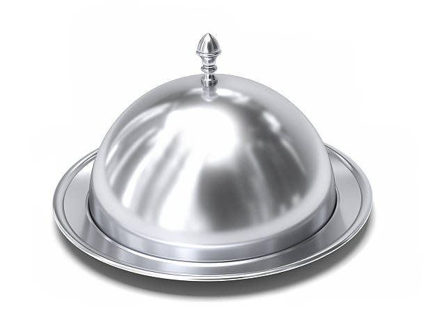 istock Silver cloche on a white background 119193874