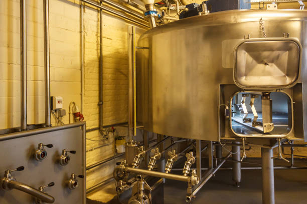 istock Machine for mixing beer wort in the brewery. 1191939146