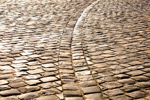 istock Stone paved square in bright sunligh 1191945278