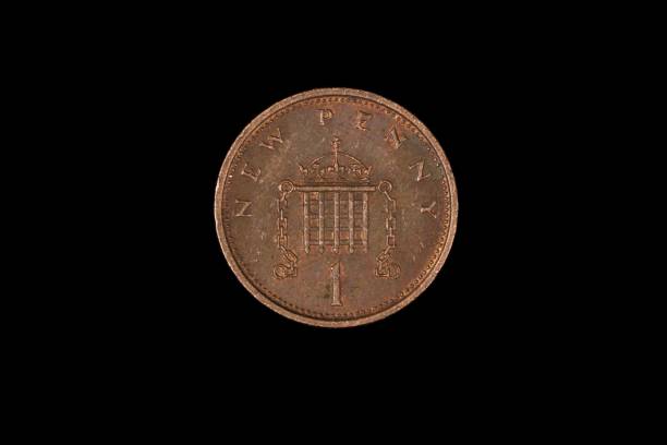 istock A British New Penny coin isolated on a black background 1191947725