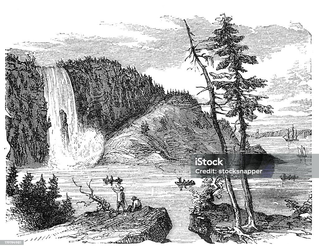 Chutes de Montgomery - Illustration de 1880 libre de droits