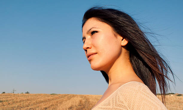 istock brunette woman looking ,outside 119195774