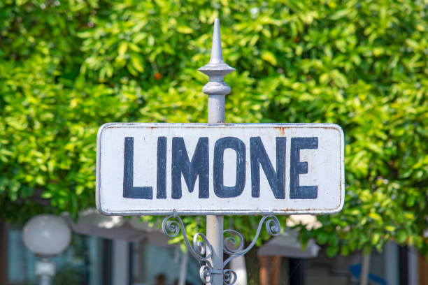 istock Limone sul Garda, sign on Garda lake shore 1191958628