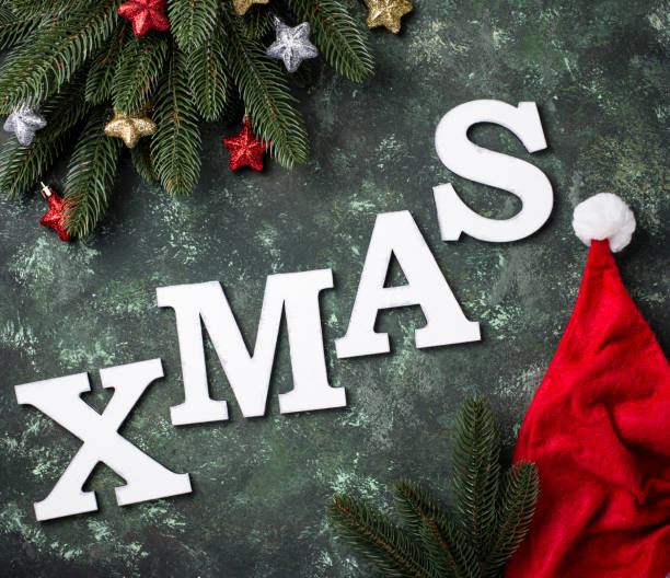 istock Christmas background with  letters XMAS 1191961085