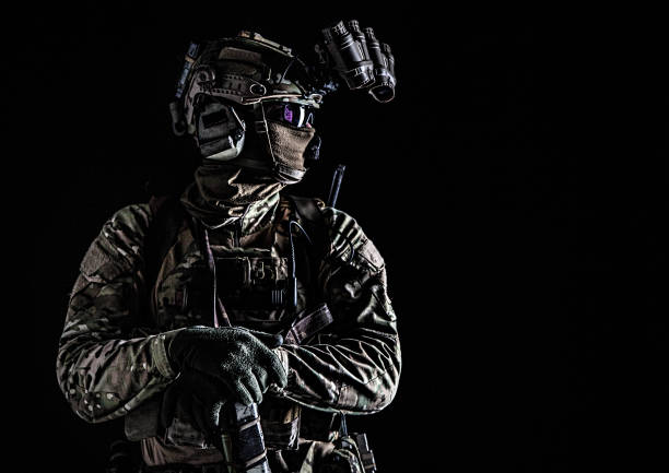 istock Marine rider with night vision goggles portrait 1191966346