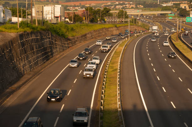 istock heavy oncoming traffic on multi lane highway 1191966464
