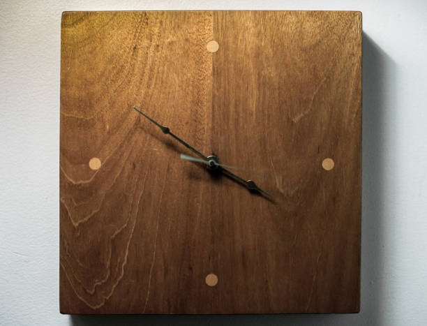 istock A Wooden Clock Against a White Wall 1191969039