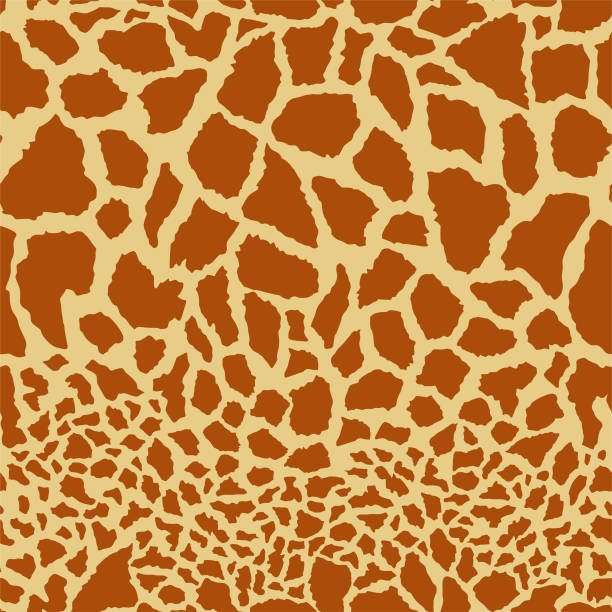 ilustrações de stock, clip art, desenhos animados e ícones de seamless giraffe skin pattern. vector illustration - giraffe print