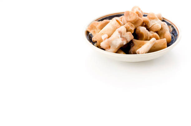 istock Cooked pork leg bones, leftover food. 1191976635