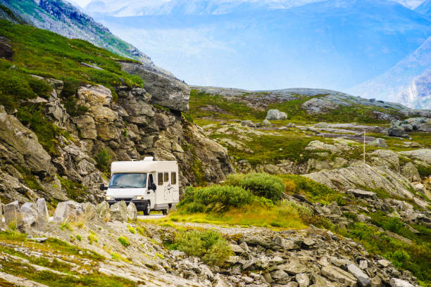 istock Camper car in norwegian mountains 1191979462