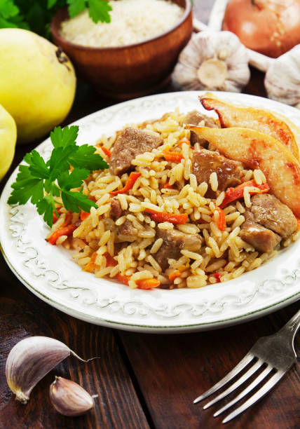 istock Pilaf with meat and quince 1191982608