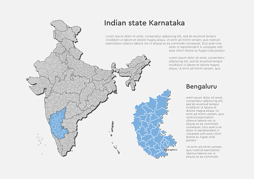 Bản Đồ Quốc Gia Ấn Độ Và Mẫu Bang Karnataka Hình minh họa Sẵn có - Tải xuống Hình ảnh Ngay bây giờ - Bản đồ - Thiết bị định vị, Karnataka, Andhra Pradesh - iStock