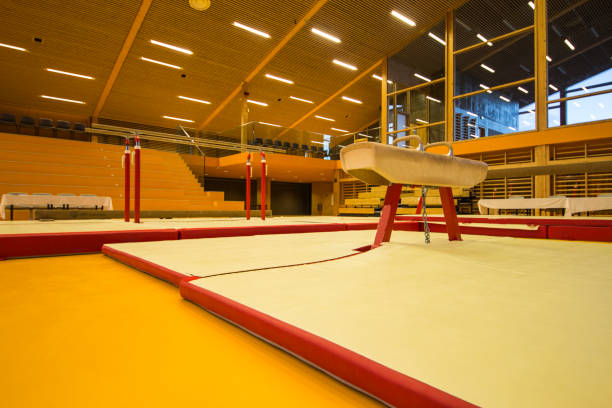 istock Gymnastic equipment in a gym 1191985015