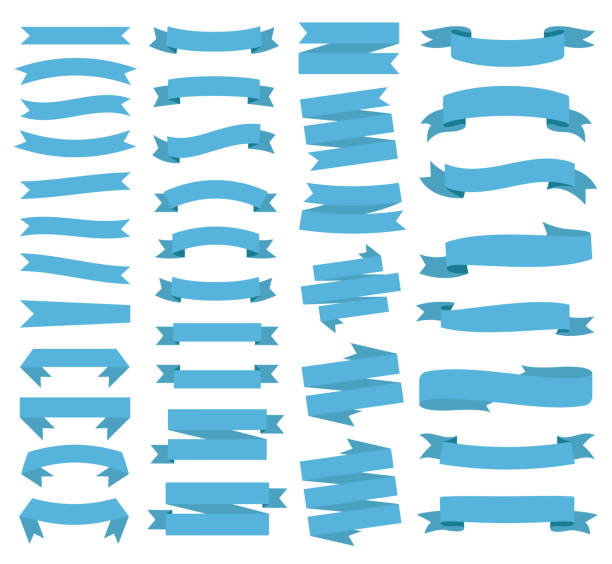 istock Ribbon banners, template labels set. Blank for decoration graphic. Vector illustration 1191988950