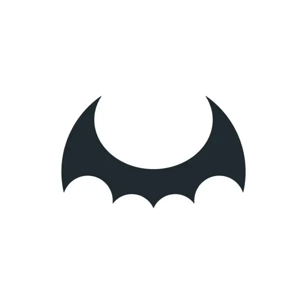Vector illustration of Bat or dragon wings icon