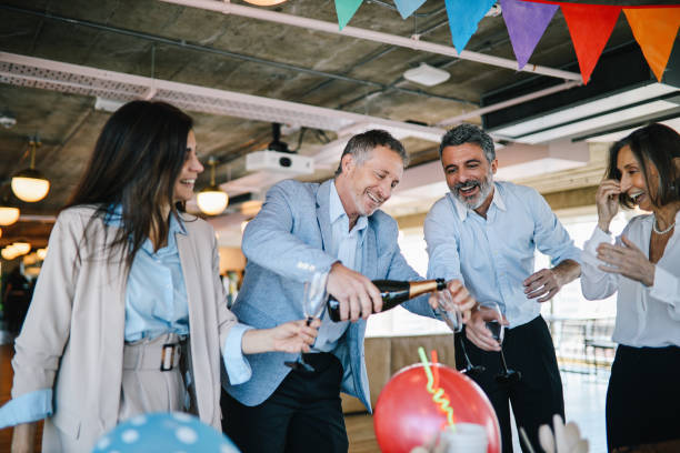 istock Birthday party celebratory toast 1191996599