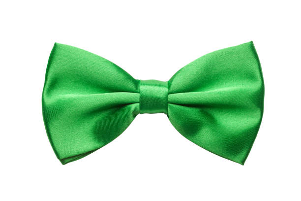 Green bow tie Green bow tie isolated on white background bow tie stock pictures, royalty-free photos & images