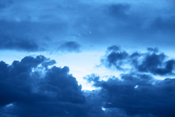istock Classic Blue color sky with big clouds. 1192007941