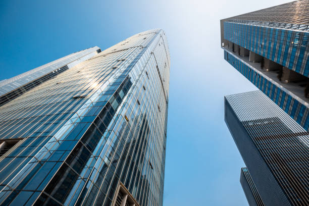 istock Low angle shot of modern architecture 1192011352