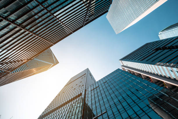 istock Low angle shot of modern architecture 1192011364
