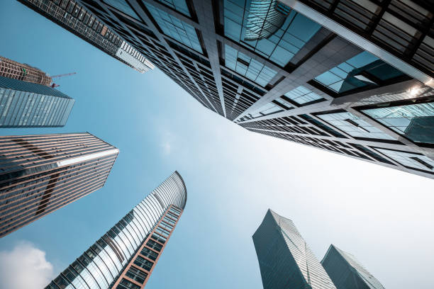 istock Low angle shot of modern architecture 1192011368