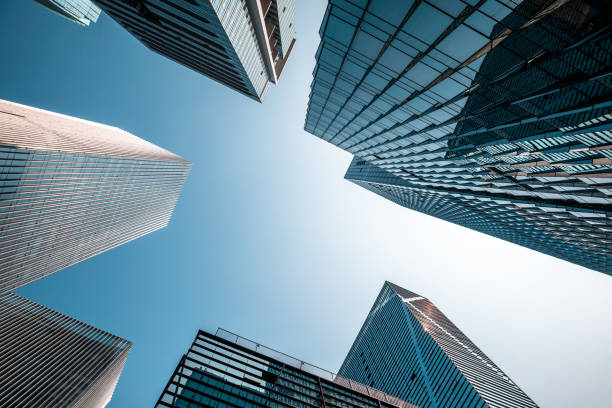 istock Low angle shot of modern architecture 1192011492