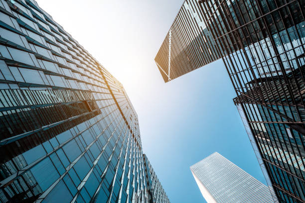 istock Low angle shot of modern architecture 1192011616