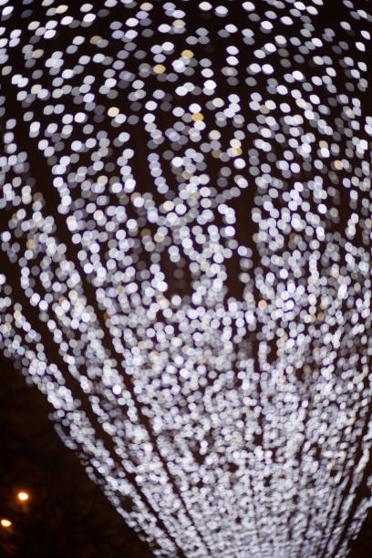 istock Texture of Christmas lights garlands in blur. 1192019819