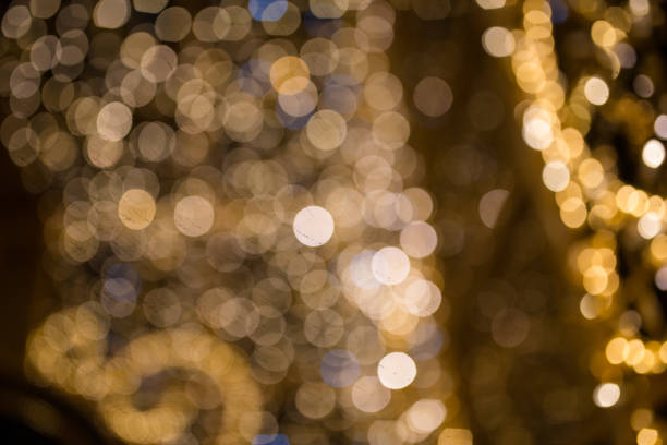 istock Texture of Christmas lights garlands in blur. 1192019843