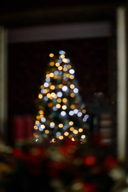 istock Texture of Christmas lights garlands in blur. 1192019913
