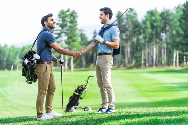 istock Friends Playing Golf on a Beautiful Sunny Day Handshake 1192024370