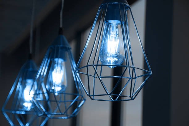 Minimalistic stylish lamps decorated in a modern style