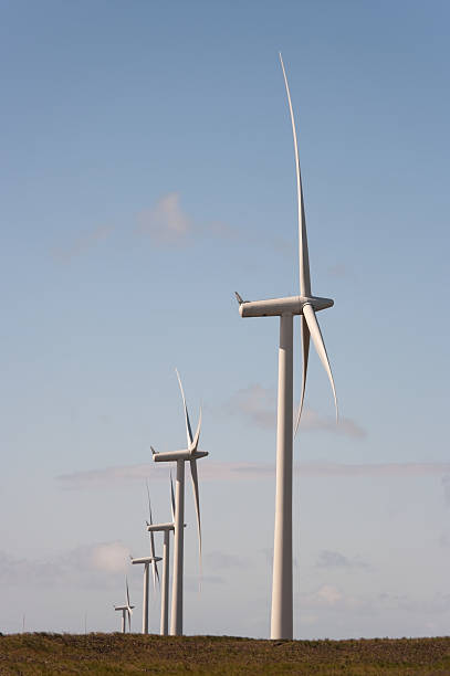 istock Five wind turbines at dusk on a windfarm. 119203405