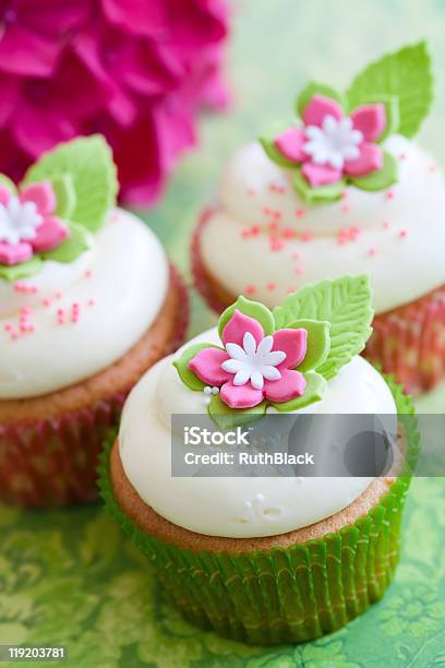 Flower Cupcakes Stock Photo - Download Image Now - Baked, Cake, Color Image