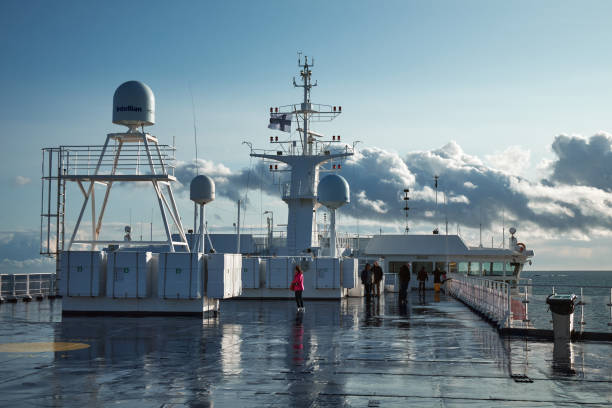 The Scenery of Baltic Sea From The Deck of Ferry, Sweden STOCKHOLM, SWEDEN - SEP 15, 2019: The scenery of Baltic sea from the deck of ferry from Helsinki, Finland to Stockholm, Sweden strommen stock pictures, royalty-free photos & images