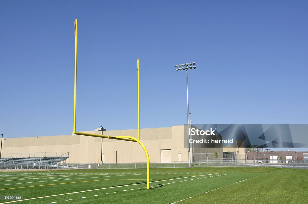 Zielvorgaben auf American-Football-Feld - Lizenzfrei Amerikanischer Football Stock-Foto