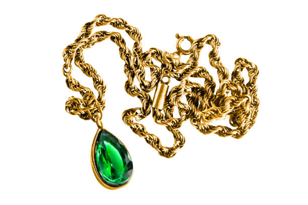 istock Gold necklace isolated 1192050579