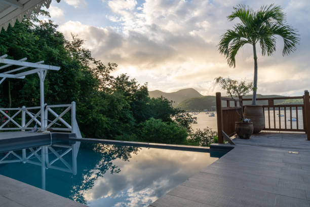 istock Luxury Villa with Terrace and Infinity Pool with Ocean Views 1192055565