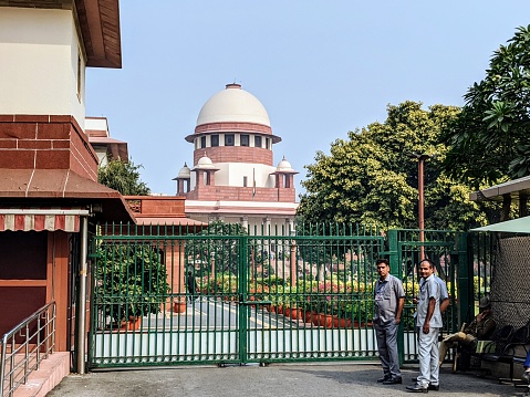 New Delhi, India - December 05, 2019: Supreme court of India building in New Delhi, India.