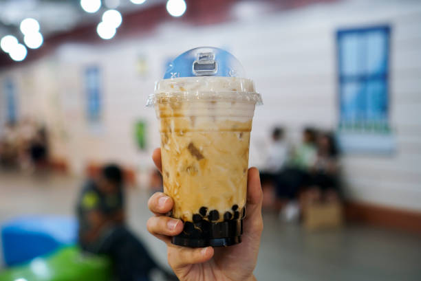 istock Brown Sugar fresh milk bubble drink. 1192057248